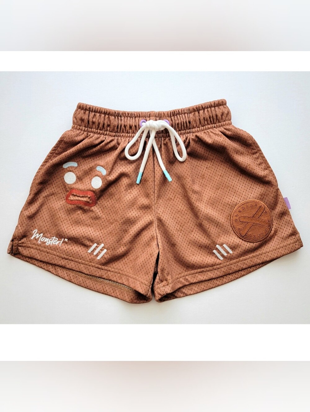 Absolutely Ridiculous Gingerbread Man Monster Baseball Shorts Youth Medium